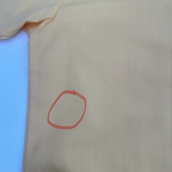 3/$15 DICKIES Scrub Top Adult SM Yellow Vneck Short Slv Uniform Workwear-stains - Picture 10 of 12